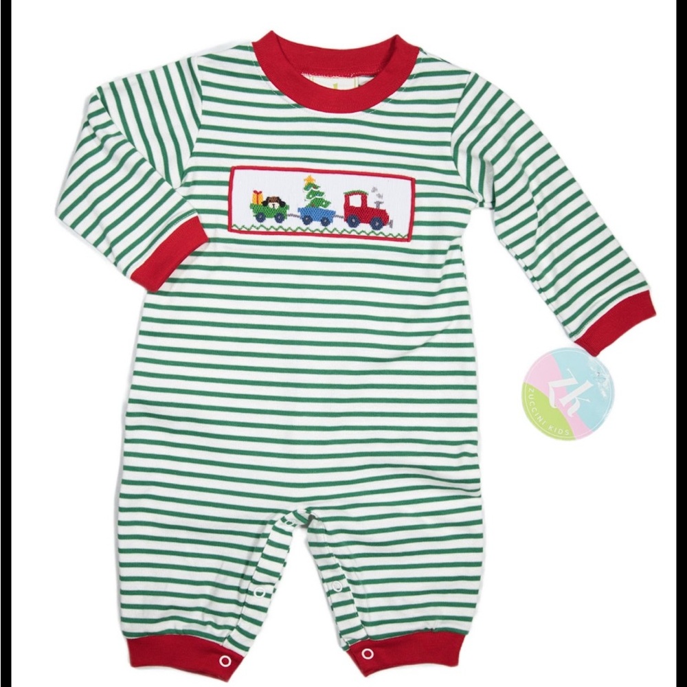 Christmas train romper
